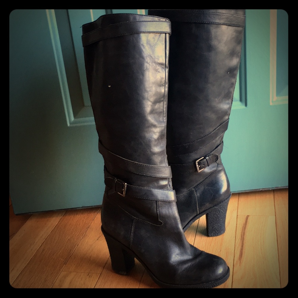 Leather boots
