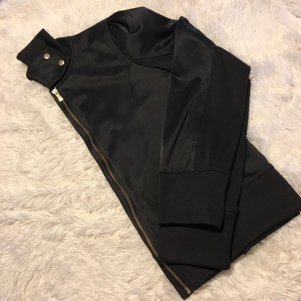 EXPRESS // Black track jacket, gold details, Large