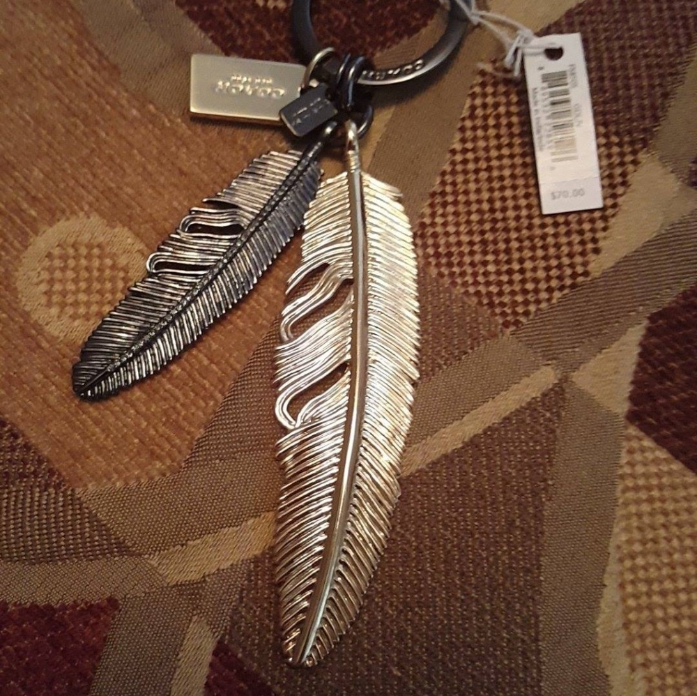 Coach Feather fob nwt