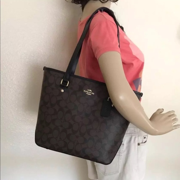 🍀Authentic Coach ZIP Top Tote With Wallet NWT. - Picture 8 of 8