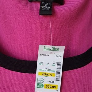 Pink and black sweater