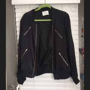Just Female - Black bomber jacket, medium