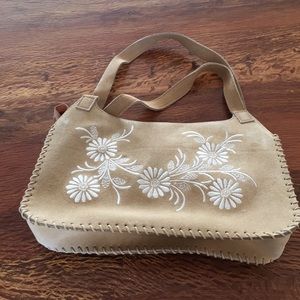 Suede tote