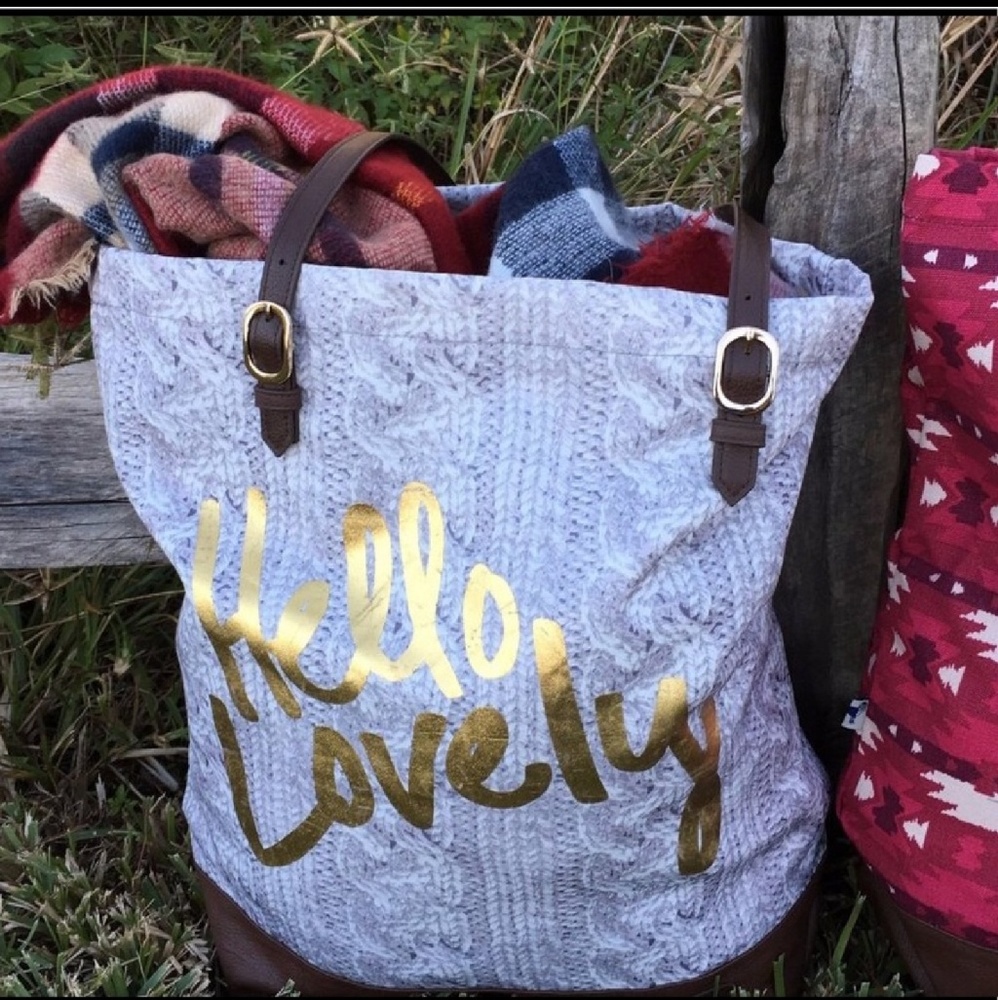 Soft Canvas & Vegan Leather Tote