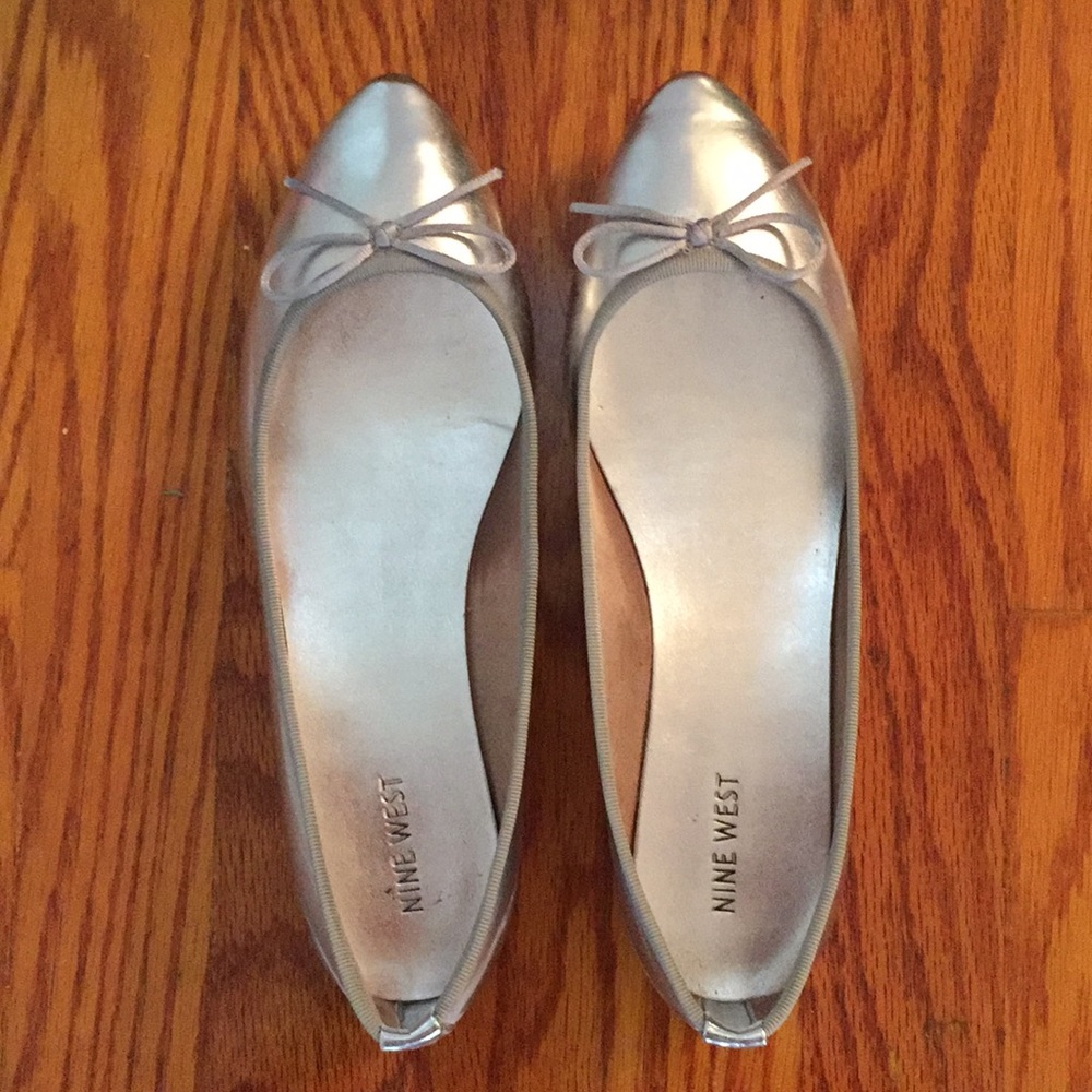 Metallic silver flats