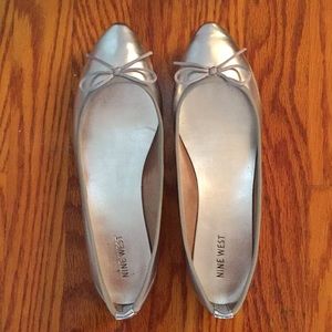 Metallic silver flats