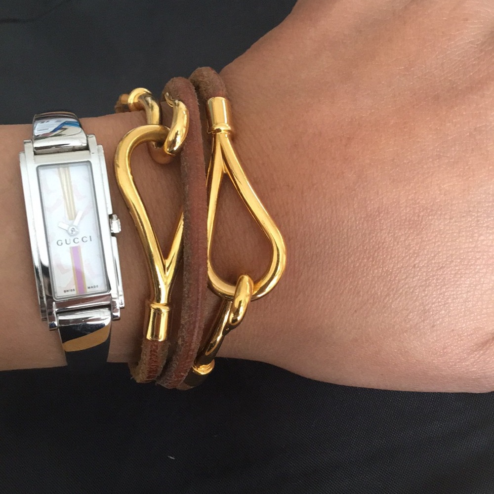 Authentic Gucci Silver Bangle Watch - image 2