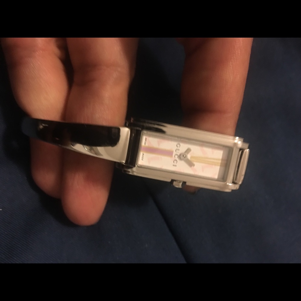 Authentic Gucci Silver Bangle Watch - image 3