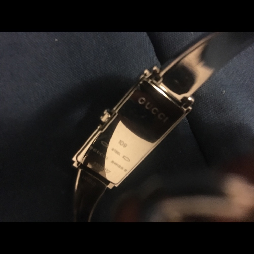 Authentic Gucci Silver Bangle Watch - image 4