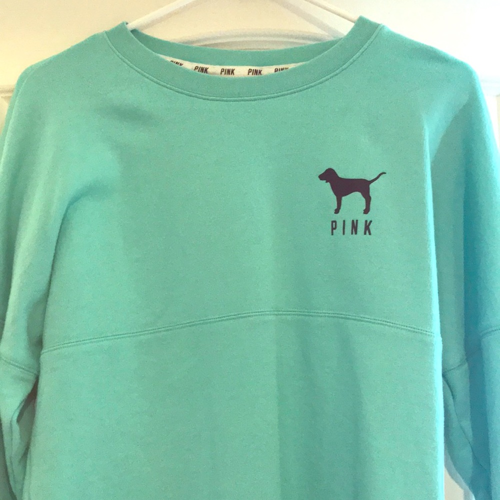 PINK tunic crew neck sweatshirt