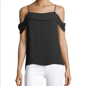 Theory Off the shoulder top. Color nude