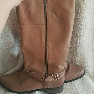 Light Brown Wide Calf Boots