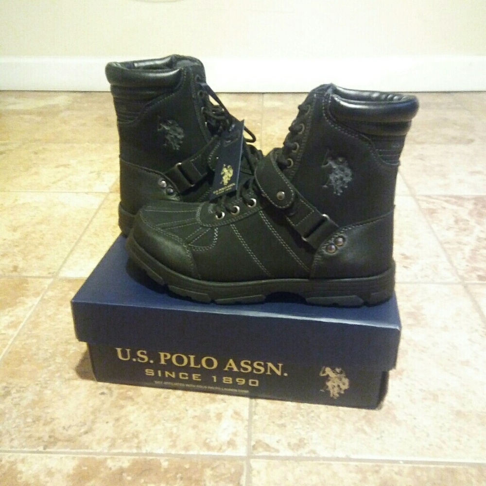 Brand New U.S. Polo Assn. Black Connor Boots