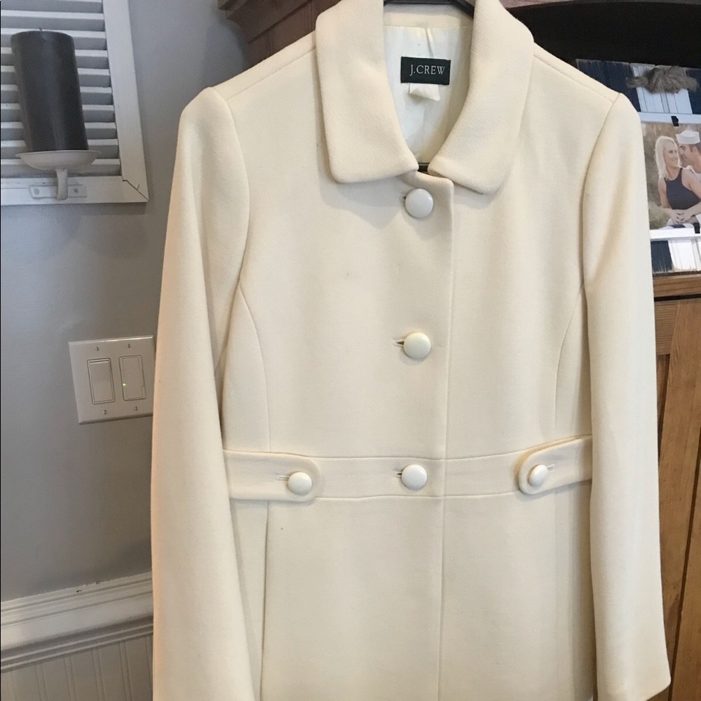 Ivory JCrew pea coat