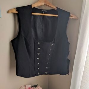 Sleeveless Double Breasted Top