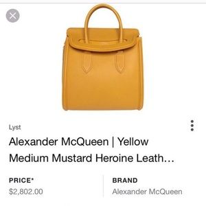 Original Alexander McQueen Yellow Medium Mustard