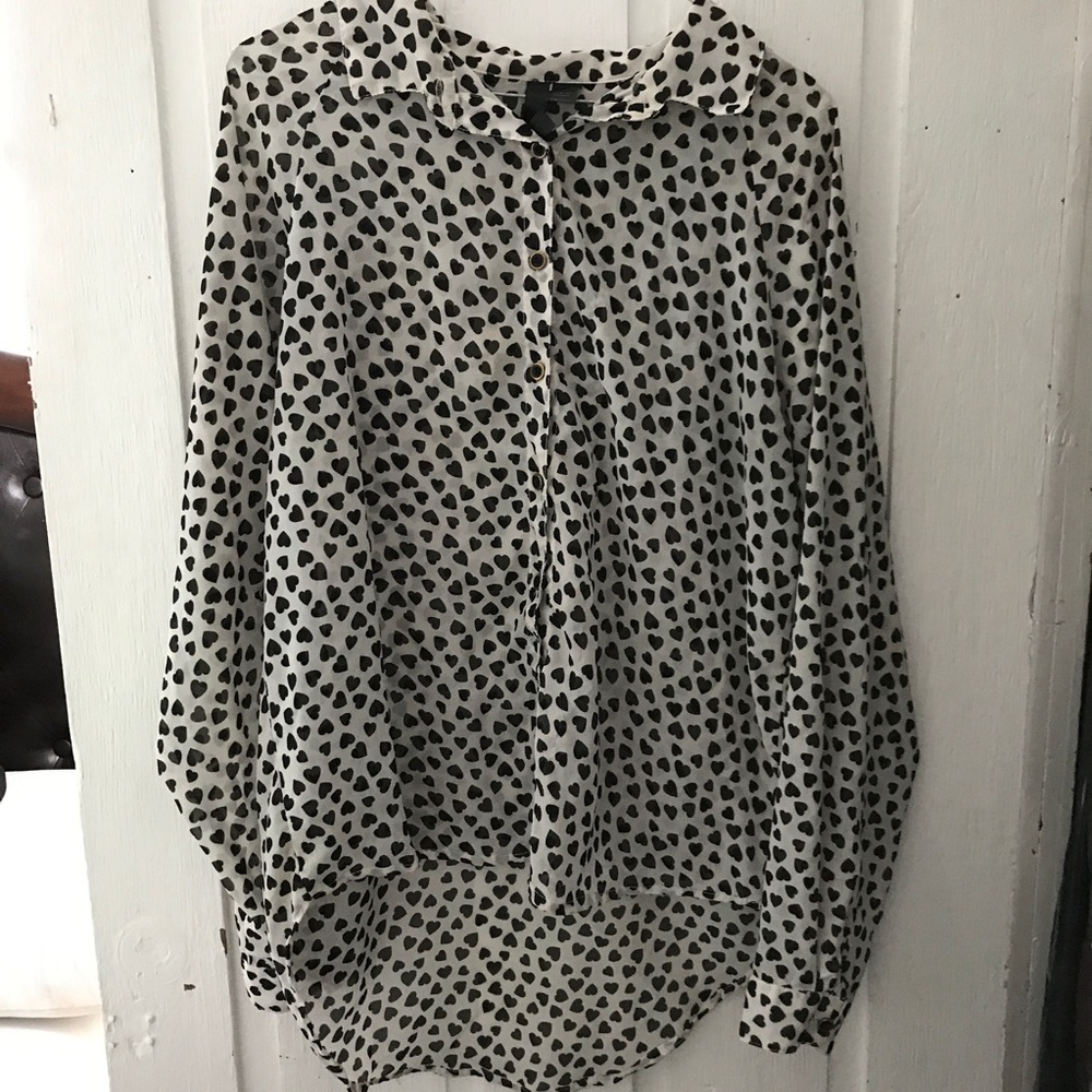 Black and white blouse