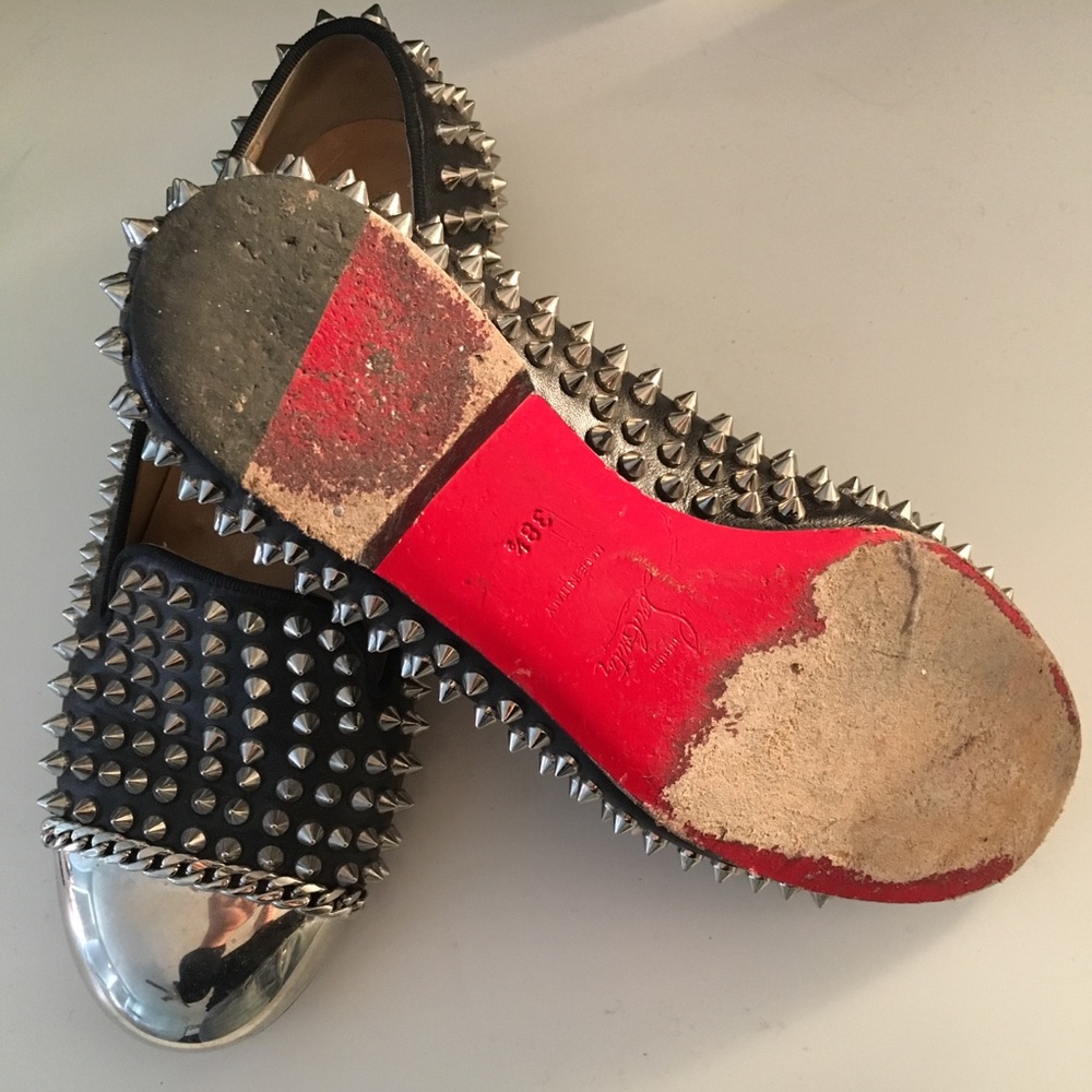 Christian Louboutin Paris studded flats
