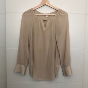 Banana Republic Heritage Beige Popover Blouse