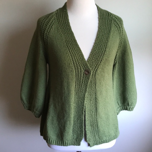 Margaret O'Leary Sweaters - Margaret O’Leary Cotton Cardigan with 3/4 Sleeves