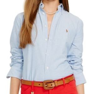 RALPH LAUREN - OXFORD BUTTON DOWN - SIZE 0 SLIM