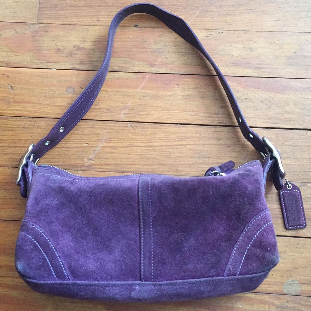 Purple coach purse
