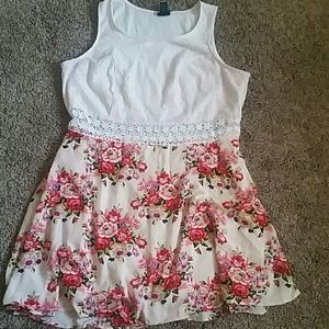 Floral lace busted dress