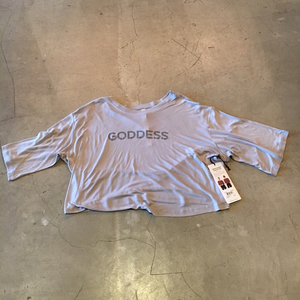 NWT alo yoga verve graphic tee goddess gray - Picture 3 of 6