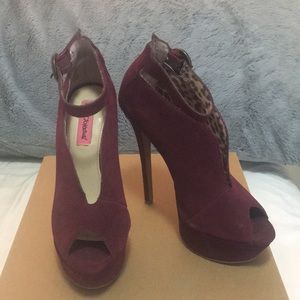 Betsey Johnson Elianna platform booties.