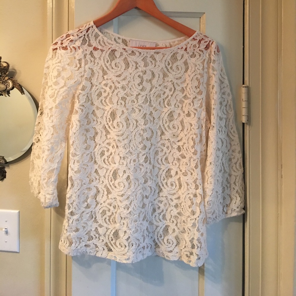 3/4 Sleeve Lace Blouse
