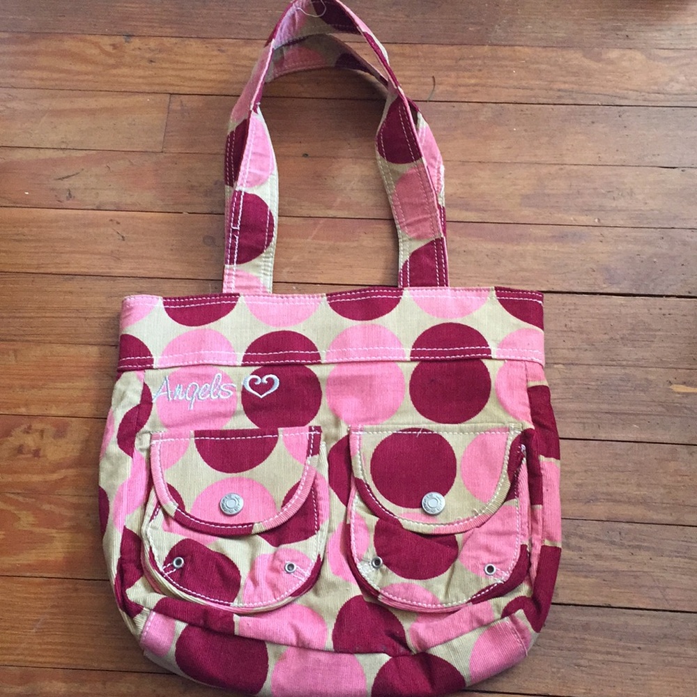 Pink dot angels purse