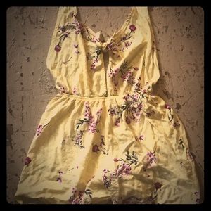 Pacsun xsmall Yellow floral romper