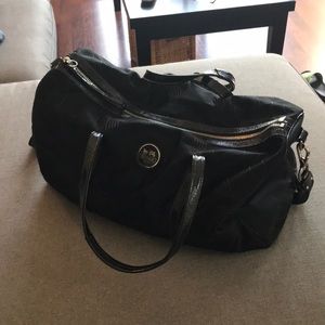 Coach black duffel bag
