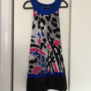 Little girls jersey segueing dress