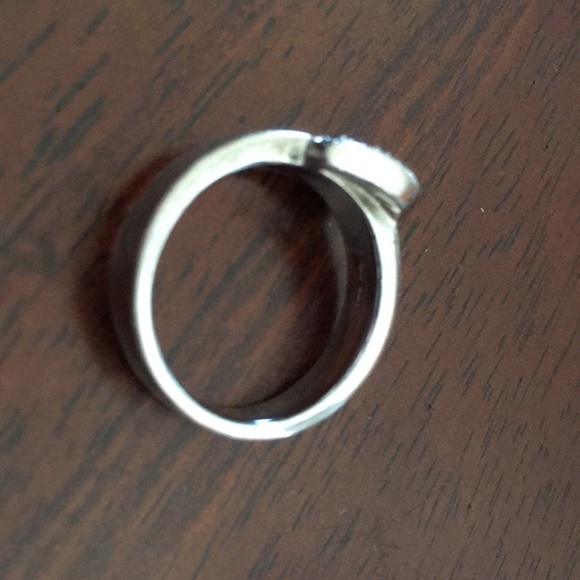 Black Diamond Sterling Silver Buckle Ring - Picture 4 of 5