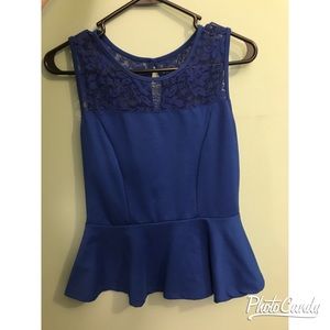 Lace Peplum Tank Top