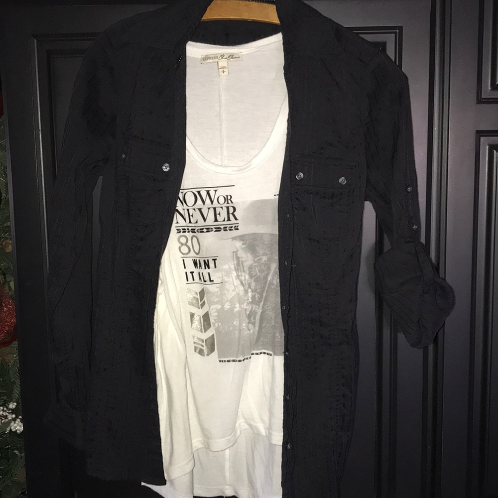 Tank and button down shirt from express