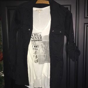 Tank and button down shirt from express