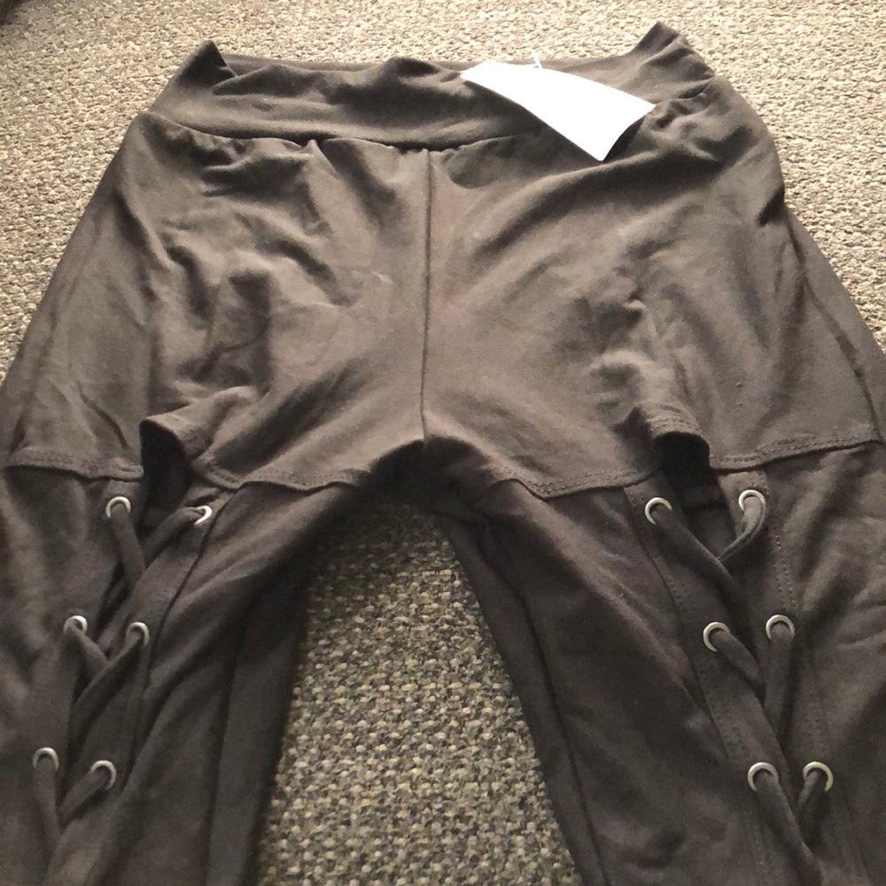 Fashion nova lace up leggings