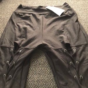 Fashion nova lace up leggings