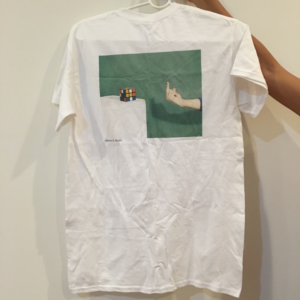 Simple tee with graphics on back