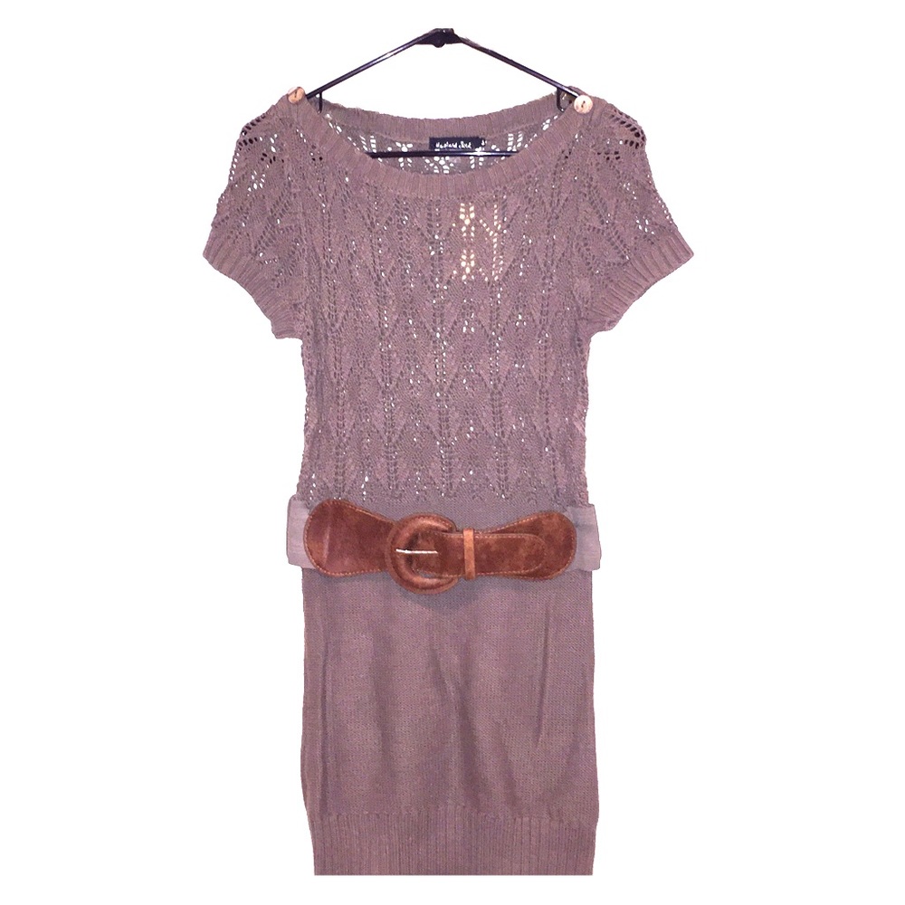 NWT Olive green dress with built in belt