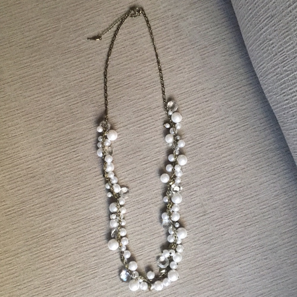 Pearl and crystal necklace