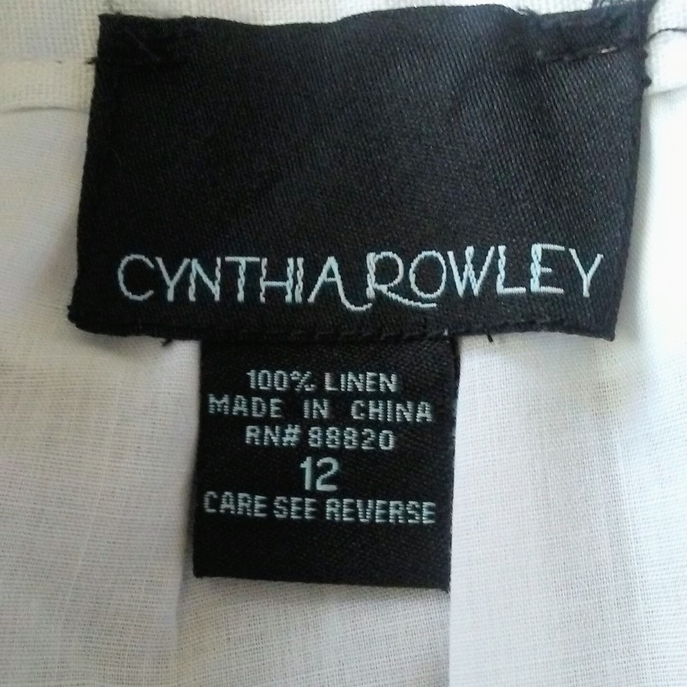 Cynthia Rowley Linen Brown & White Striped Skirt - Picture 4 of 7