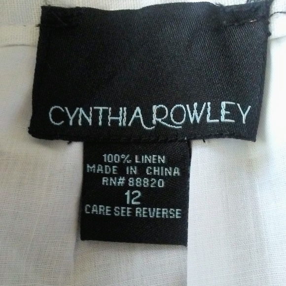 Cynthia Rowley Linen Brown & White Striped Skirt - Picture 4 of 7