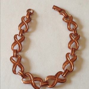 Solid copper link bracelet