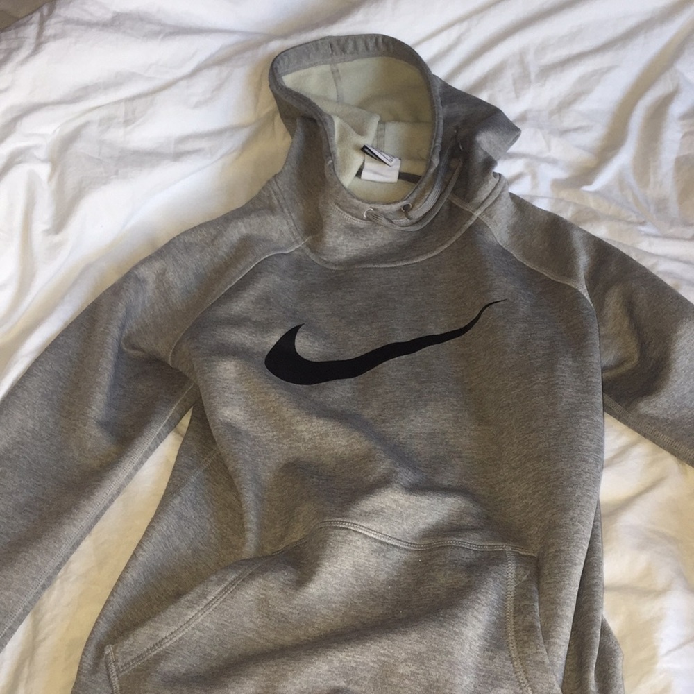 grey nike sweatshirt!!