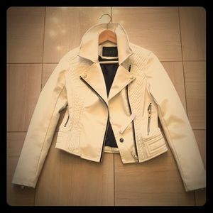 Chic Blank NYC White Vegan Leather Jacket