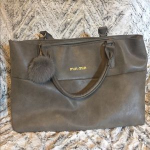 Gray handbag