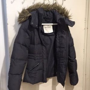 Abercrombie winter coat, removable hood faux fur